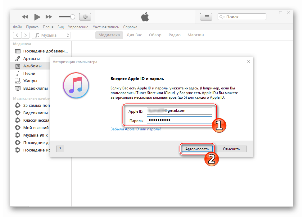 ВКонтакте для iPhone ввод Эппл АйДи и пароля для авторизации ПК в iTunes 12.6.3